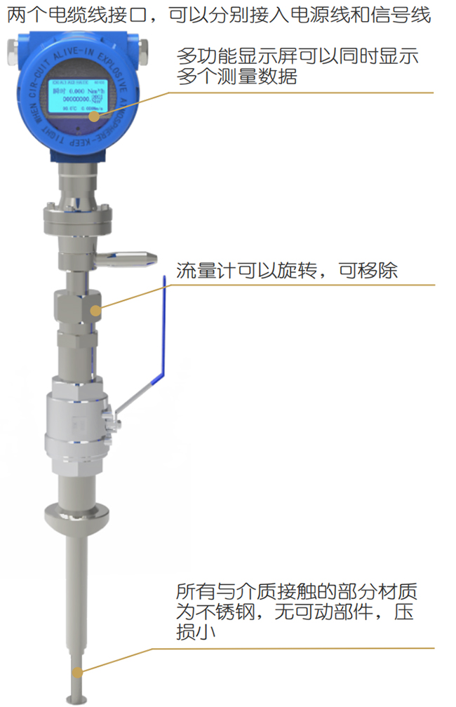 DN65熱式氣體質(zhì)量流量計(jì)結(jié)構(gòu)圖